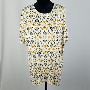 Lularoe women XS Irma hi-low‎ tunic floral Lagenlook Relaxed Bohemian vacation